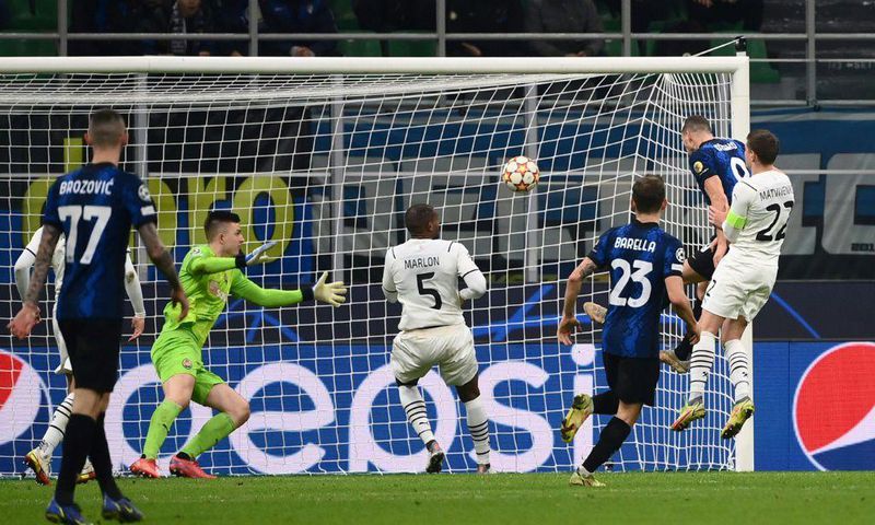 Edin Dzeko's decisive header against Shakhtar was his 10th goal in all competitions this season