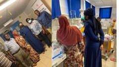 Habiba Sinare with Mama Mariam’s Foundation donates a fully Connected Polytank to Tamale Teaching Hospital