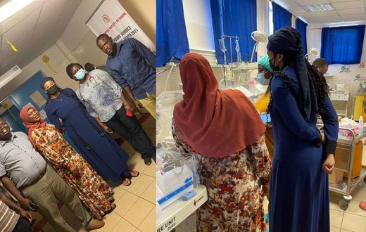 Habiba Sinare with Mama Mariam’s Foundation donates a fully Connected Polytank to Tamale Teaching Hospital