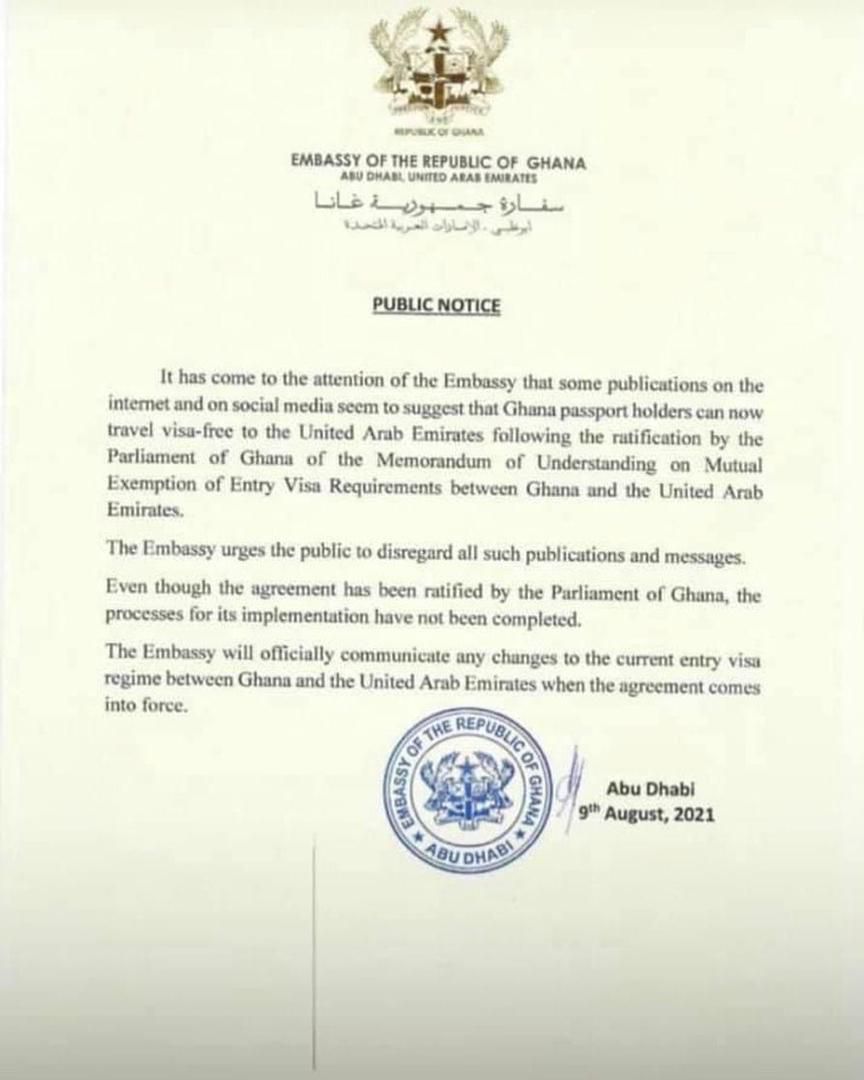 UAE statement