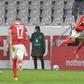 Kevin Schade (C) celebrates scoring Freiburg's winning goal on Sunday