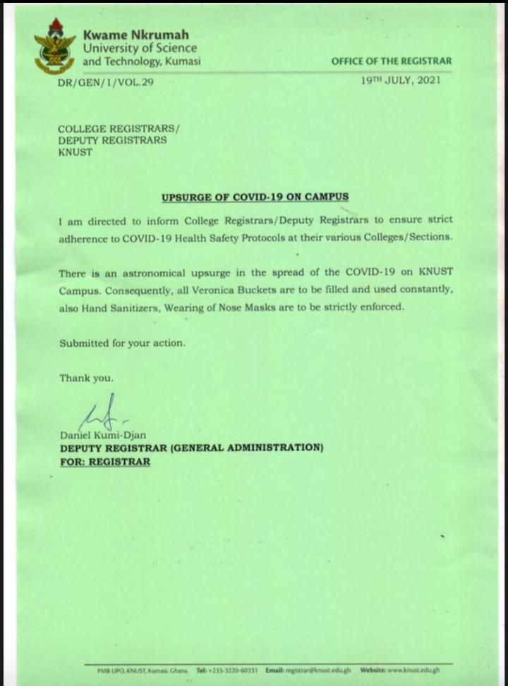 KNUST statement