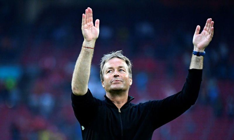 Freedom: Denmark manager Kasper Hjulmand is encouraging his players to play without fear