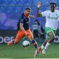 Kaizer Chiefs star Keagan Dolly (L) playing for former club Montpellier against Saint-Etienne in the French Ligue 1 this year.