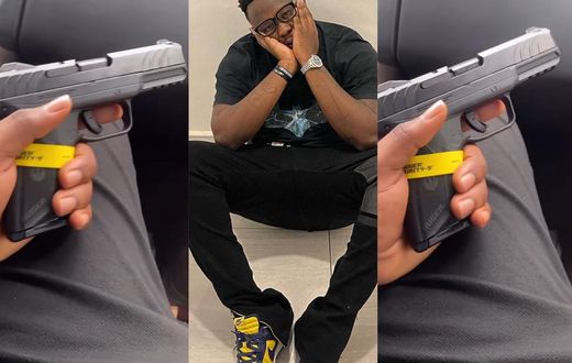 Medikal flashes newly acquired American pistol on social media