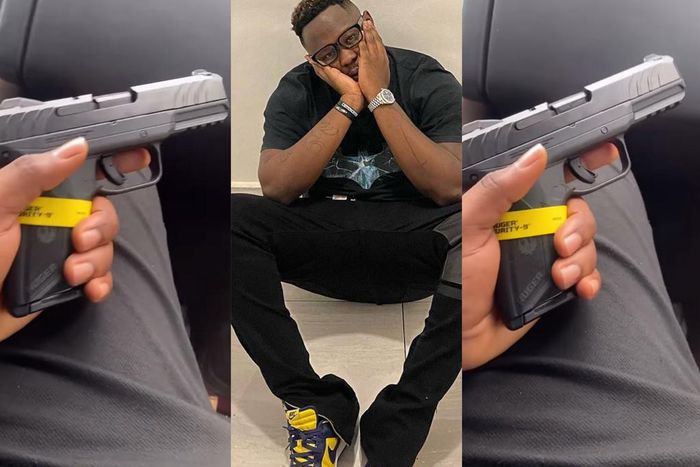 Medikal flashes newly acquired American pistol on social media