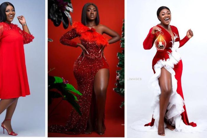 Red with envy! Best female celebrity Christmas photos we saw on the gram