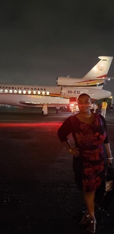 Serwaa Broni drops photos with Nana Addo in private jet