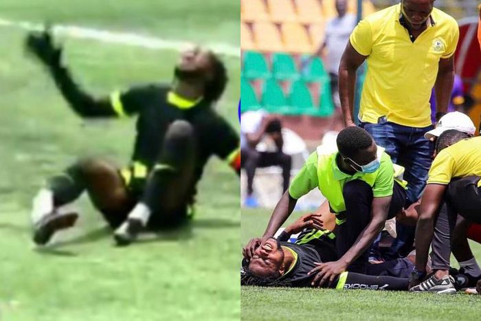 Tema Youth goalkeeper Christian Addai suffers horrific leg break in DOL Super Cup