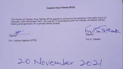 Statement from family of late Kojo Tsikata