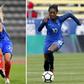 Aminata Diallo, right, has been detained by police after her PSG teammate Kheira Hamraoui, left, was violently attacked