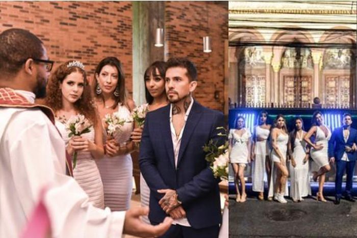 Catholic Church blesses marriage between man & 9 women to "protest against monogamy"