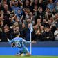 Manchester City's Jack Grealish celebrates scoring against Leipzig