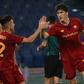 On target: Roma's Eldor Shomurodov  (right)