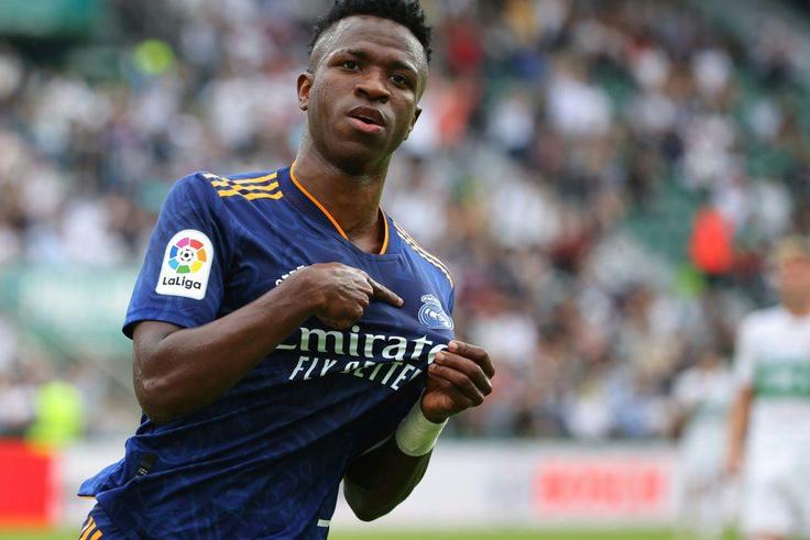 Vinicius Junior scored twice in Real Madrid's 2-1 win over Elche on Saturday.