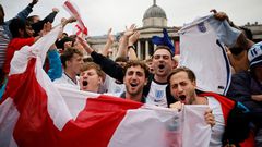 Stay at home - England supporters have been urged against travelling to Rome for the Euro 2020 quarter-final with Ukraine after celebrating a 2-0 win over Germany in London
