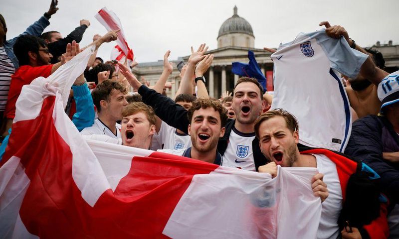 Stay at home - England supporters have been urged against travelling to Rome for the Euro 2020 quarter-final with Ukraine after celebrating a 2-0 win over Germany in London