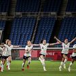 United States players celebrate after beating the Dutch on penalties