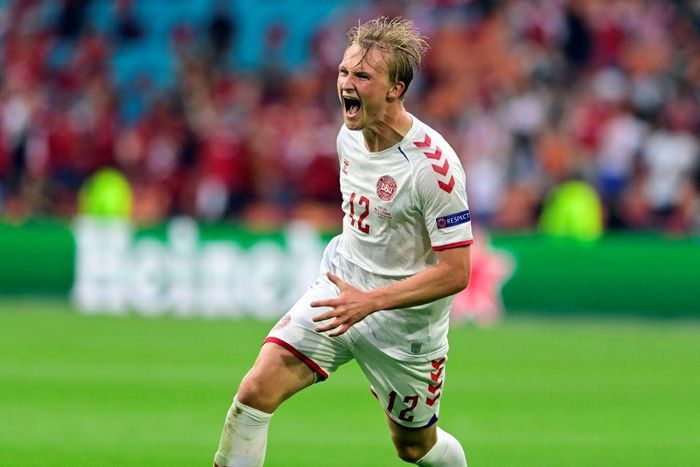 Kasper Dolberg's brace against Wales sent Denmark through to the quarter-finals of Euro 2020