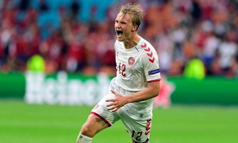 Kasper Dolberg's brace against Wales sent Denmark through to the quarter-finals of Euro 2020