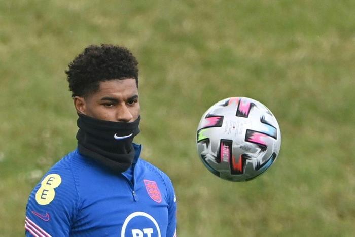 Marcus Rashford is recovering from shoulder surgery