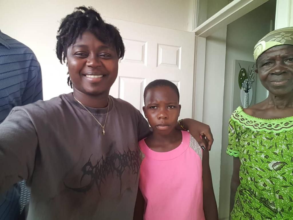 Black Queens striker Gifty Asare with 13-year-old girl
