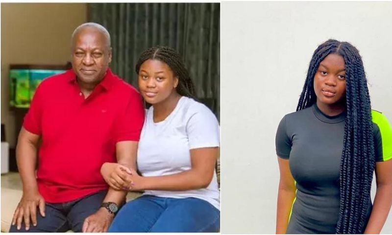 Farida and her father John Mahama