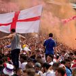England fans outside Wembley ahead of the Euro 2020 final
