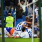 Real Sociedad's players celebrated after Julen Lobete scored his team's winner against Real Mallorca on Saturday.