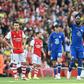 Chelsea striker Romelu Lukaku (2nd R) celebrates scoring at Arsenal