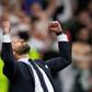 Redemption: England manager Gareth Southgate got the better of Germany, 25 years on from his missed penalty at Euro 96