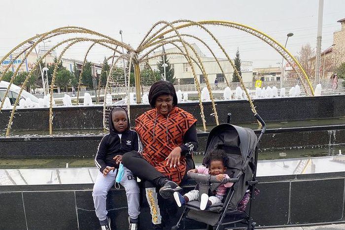 Tracey Boakye goes shopping with her kids in Dubai