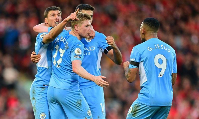Manchester City twice come from behind during a breathless second half at Anfield