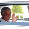 Mourinho, who says his new club is a project to "construct," waves from a car after his official presentation as AS Roma coach