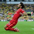 Mohamed Salah scored Liverpool's third goal in a 3-0 win at Norwich on Saturday