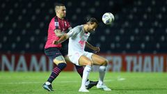 Record breaker: Hong Kong's Kitchee's Dejan Damjanovic (right) in action