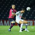 Record breaker: Hong Kong's Kitchee's Dejan Damjanovic (right) in action