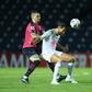 Record breaker: Hong Kong's Kitchee's Dejan Damjanovic (right) in action