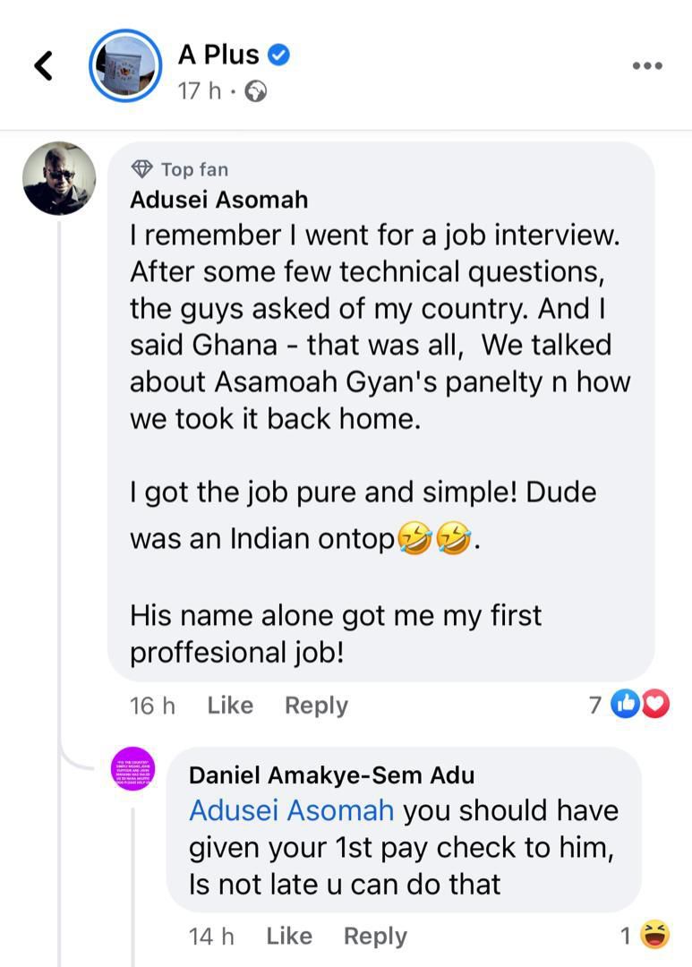 The Facebook comment