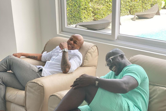 ‘Always great to learn from my senior captain’ – Andre Ayew hangs out with Stephen Appiah