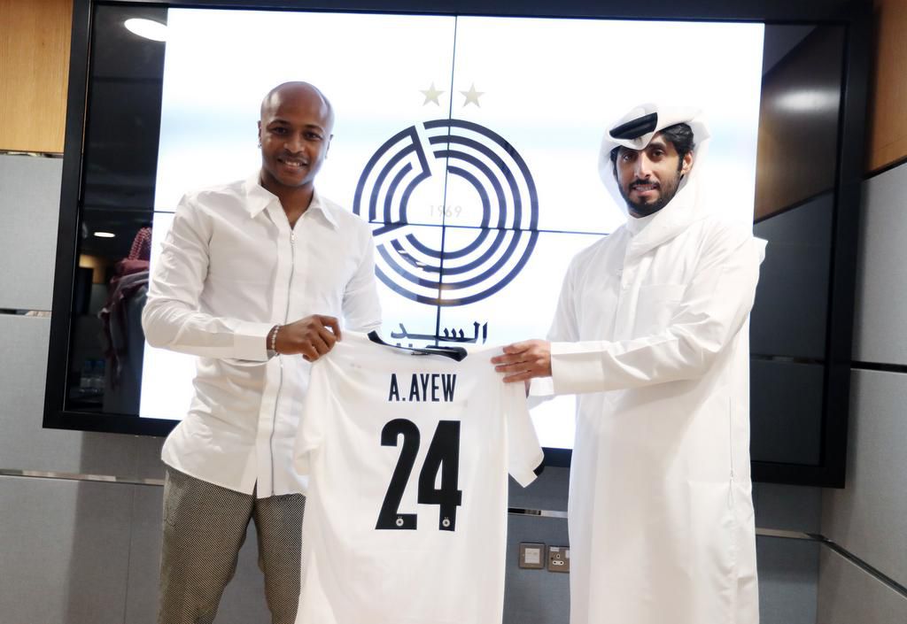 Photos: Andre Ayew unveiled by Al Sadd 39 years after father Abedi Pele joined Qatari club