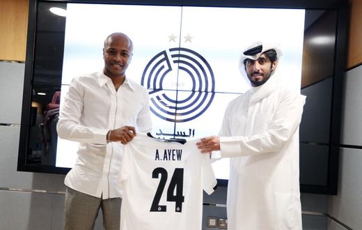 Photos: Andre Ayew unveiled by Al Sadd 39 years after father Abedi Pele joined Qatari club