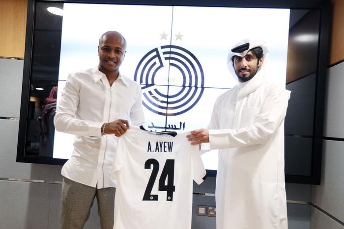 Photos: Andre Ayew unveiled by Al Sadd 39 years after father Abedi Pele joined Qatari club