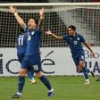 Chanathip Songkrasin (C) scored twice as Thailand closed in on a sixth AFF Suzuki Cup title