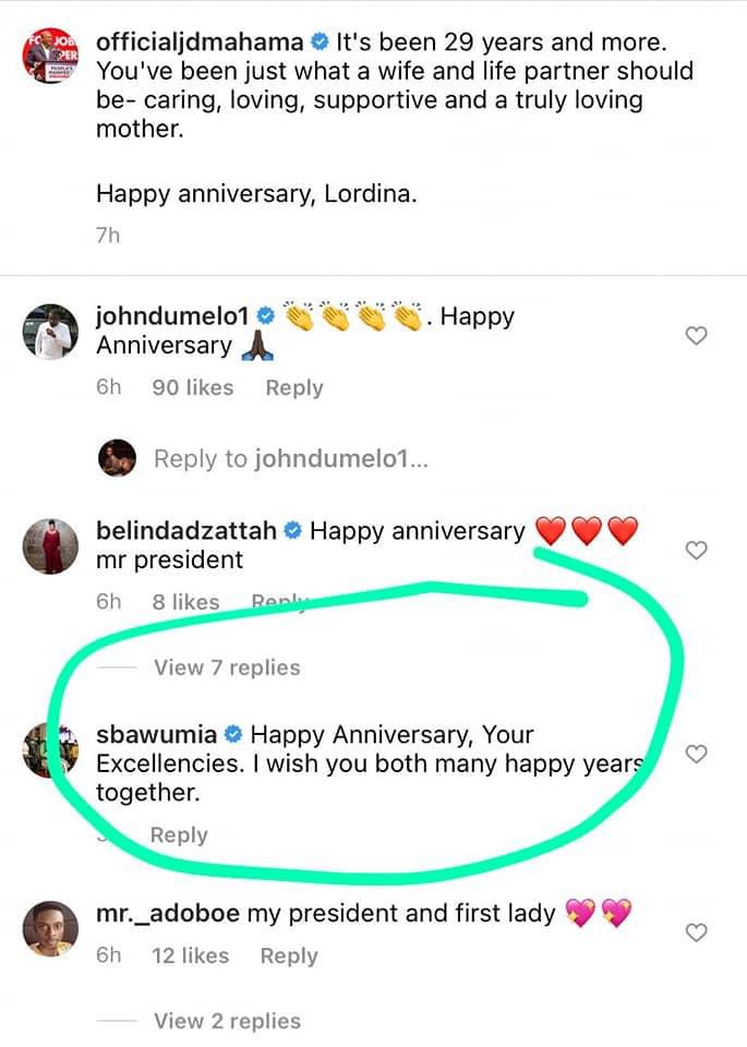 Samira Bawumia's post