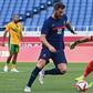 South Africa captain and goalkeeper Ronwen Williams (R) in action against France at the Tokyo Olympic Games this year.