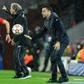 Barcelona coach Xavi (right)