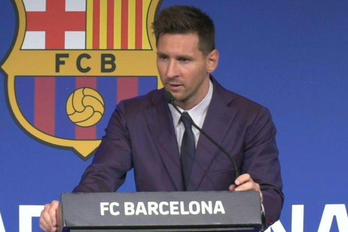 A tearful Lionel Messi tells a press conference in Barcelona that joining French giants Paris Saint-Germain is a 'possibility'