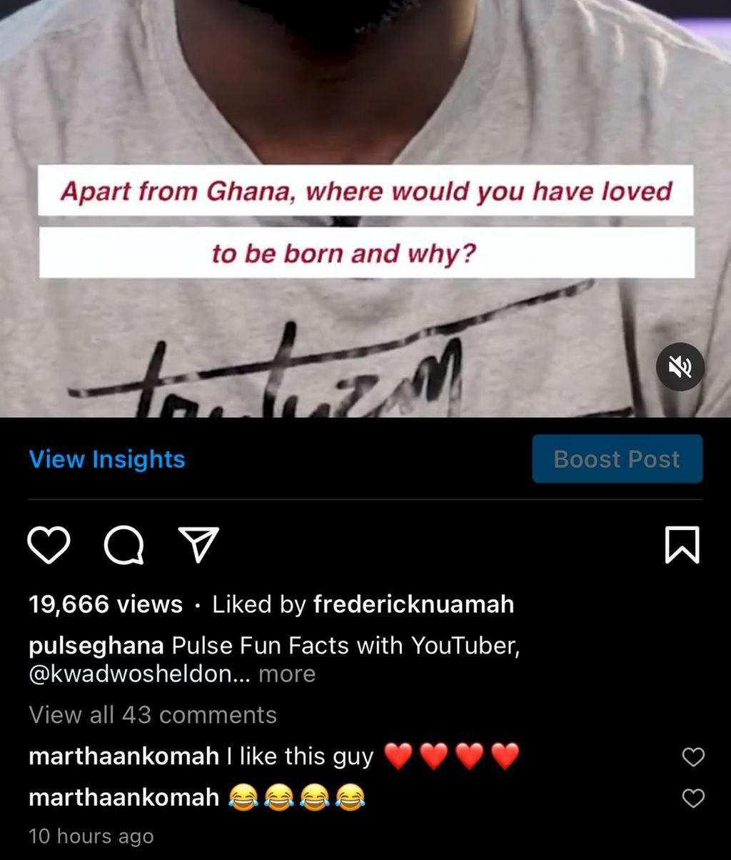 ‘I like this guy’ - Martha Ankomah replies Kwadwo Sheldon's willingness to 'wash her panties'