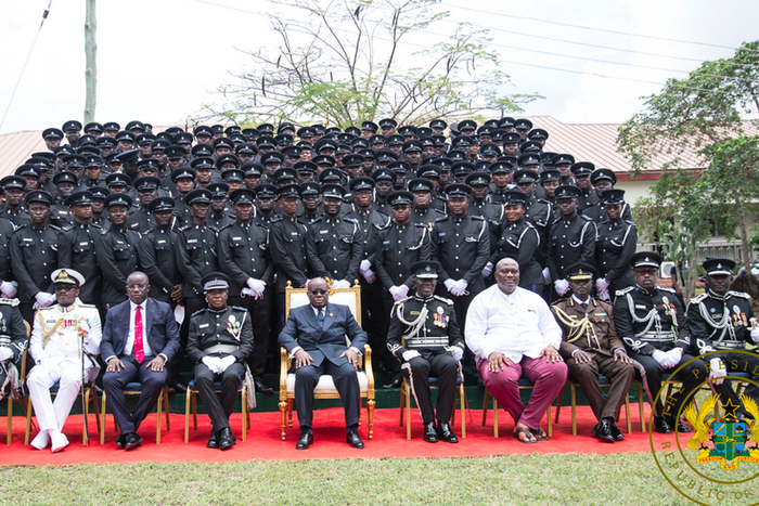President Akufo-Addo at the graduation ceremony of the 50th Cadet Officers Course of the Police Service